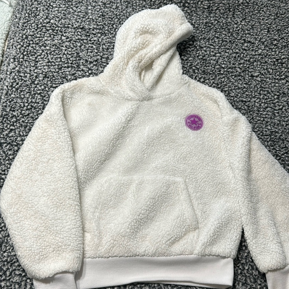 Girl white hoodie